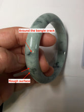 Load image into Gallery viewer, AllaboutjadeCanada.com only 57mm certified Type A 100% Natural dark green gray Jadeite Jade bangle PJ89-6651 Add on item