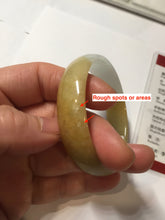 Load image into Gallery viewer, 52.4 mm Certified Type A 100% Natural yellow light green white Jadeite Jade bangle PH166-3808