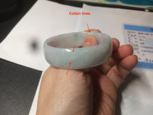 Load image into Gallery viewer, 52.2mm certified 100% natural Type A sunny green/white/purple jadeite jade bangle BK7-2419