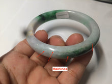 Load image into Gallery viewer, 57.5mm Certified Type A 100% Natural sunny green light purple jadeite jade bangle AX40-7717