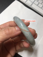 Load image into Gallery viewer, 54mm certified Type A 100% Natural light green white Jadeite Jade bangle BM67-0316