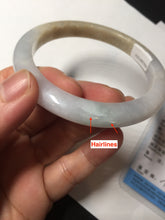 Load image into Gallery viewer, 58mm Certified Type A 100% Natural white/light purple/yellow/brown (FU Lu SHOU)Jadeite Jade bangle BM50-7039