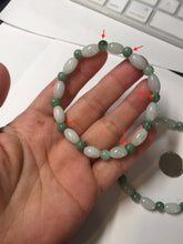 Load image into Gallery viewer, 100% natural type A light green jadeite jade beads bracelet group BQ76