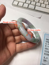 Load image into Gallery viewer, 52.5mm Certified 100% natural Type A sunny Green Brown Purple(Fu Lu Shou) jadeite jade bangle PH248-0503