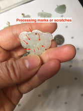 Load image into Gallery viewer, 100% Natural type A icy watery light green clear Jadeite Jade butterfly pendant PH113-(6-13)
