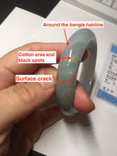 Load image into Gallery viewer, 53.5mm certified 100% natural Type A light green/purple jadeite jade bangle BP34-3401