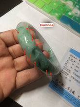 Load image into Gallery viewer, 57.5mm Certified 100% natural Type A sunny green/purple jadeite jade bangle AY50-4124