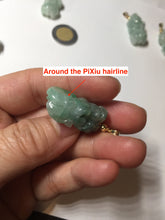 Load image into Gallery viewer, 100% natural type A sunny green jadeite jade 3D PiXiu (貔貅) pendant group AX150