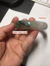 Load image into Gallery viewer, 54.2mm Certified type A 100% Natural dark green brown white purple Jadeite bangle AD120-3001