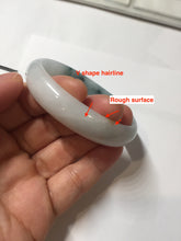 Load image into Gallery viewer, 46mm certified 100% natural type A white green orange with floating flowers oval jadeite bangle PH167(AllaboutjadeCanada.com only)