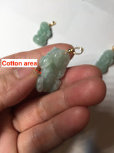 Load image into Gallery viewer, 100% natural type A sunny green jadeite jade 3D PiXiu (貔貅) pendant group AX150