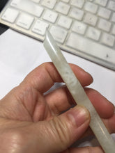 Load image into Gallery viewer, 20cm 100% Natural black light yellow Xiu Jade (Serpentine) Hairpin AW55