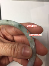 Load image into Gallery viewer, 65mm Certified type A 100% Natural light Green purple white round cut Jadeite bangle PB306-0164