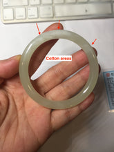 Load image into Gallery viewer, 53.6mm Certified 100% Natural icy watery Crystal Sugar Yellow White(黄冰糖) Nephrite Bangle HN156-9688