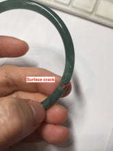 Load image into Gallery viewer, 58.2mm Certified Type A 100% Natural dark green/blue/gray/black Guatemala Jadeite bangle pj96-3462