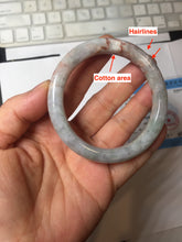 Load image into Gallery viewer, 53.3mm Certified 100% Natural Type A Light Green Purple Red Gray A Red Earth Plateau Round Cut Jadeite Jade Bangle PH203-6213