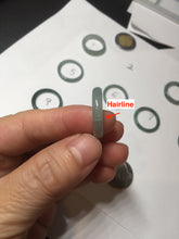 Load image into Gallery viewer, 17.7mm 7 1/2 100% natural type A icy watery green/blue icy watery Guatemala jadeite jade band ring group BP77