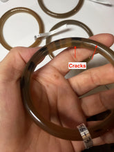 Load image into Gallery viewer, 60-64.5mm 100% Natural black brown beige slim Buffalo Horn bangle group CB56