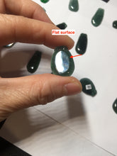Load image into Gallery viewer, 100% Natural type A dark green gray black Guatemala Jadeite Jade thin blessed melon pendant PA210