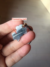 Load image into Gallery viewer, 100% natural type A icy watery light green blue gray Guatemala jadeite little Calf Pendant to the Heart pendant PE28