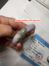 Load image into Gallery viewer, 50mm certified 100% natural Type A brown green/purple oval jadeite jade bangle PB161-1095