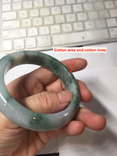 Load image into Gallery viewer, 57.5mm certified 100% natural Type A light green/purple/white chubby jadeite jade bangle R59-1301