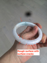 Load image into Gallery viewer, 61.2mm Certified Type A 100% Natural light green/white/brown/purple Jadeite Jade bangle AH82-0480