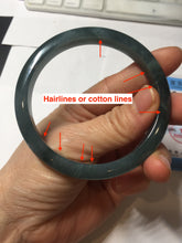 Load image into Gallery viewer, 58.8mm Certified Type A 100% Natural dark green/blue/gray/black Guatemala Jadeite bangle PD217-2323
