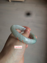 Load image into Gallery viewer, 57mm Certified 100% natural Type A light green/white jadeite jade bangle BH49-0023