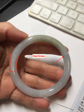 Load image into Gallery viewer, 55.2mm certified 100% natural Type A light green yellow purple round cut jadeite jade bangle PA235-9860