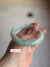 Load image into Gallery viewer, 57.5mm certified 100% natural type A light green/white jadeite jade bangle Q122-0037