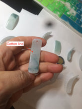 Load image into Gallery viewer, 100% natural type A icy watery light green white jadeite jade rectangle bead/craft supplies BG9