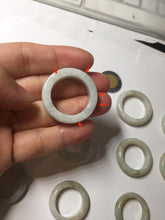 Load image into Gallery viewer, Size 7 3/4-13 100% natural type A light green/purple/white/brown jadeite band ring group PD196