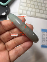 Load image into Gallery viewer, 54.7mm certified type A 100% Natural light purple brown green(FU LU SHOU) dark green gray(淡油青) black jadeite jade bangle BS153-0489