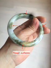 Load image into Gallery viewer, 55.3mm certified Type A 100% Natural dark green/purple/yellow Jadeite Jade bangle AZ41-4099