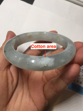 Load image into Gallery viewer, 54.5mm 100% natural type A icy watery light green/brown/black ice river with seaweed jadeite jade bangle Y154-5248