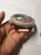 Load image into Gallery viewer, 52.5 mm Certified Type A 100% Natural green white Jadeite Jade bangle PA216-3889