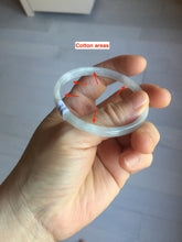 Load image into Gallery viewer, 50mm Certified Type A 100% Natural icy watery light purple green white slim Jadeite Jade bangle PJ55-2049