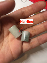 Load image into Gallery viewer, 14.5-16.7mm Type A 100% Natural white light green Jadeite Jade LuluTong (Every road is smooth) bead pendant group BP93 Add-on item