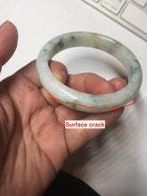Load image into Gallery viewer, 57.7mm certified Type A 100% Natural light green/red/white Jadeite Jade bangle BP17-8109