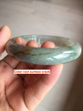 Load image into Gallery viewer, 56.2mm certified Type A 100% Natural green/red/gray/purple (FU LU SHOU) Jadeite Jade bangle BL78-8659