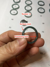 Load image into Gallery viewer, 19.6mm size 9 3/4 100% natural type A icy watery green/blue slim style Guatemala jadeite jade band ring group PE130