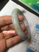 Load image into Gallery viewer, 55.6 mm Certified type A 100% Natural light green Jadeite bangle AZ86-1636