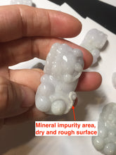 Load image into Gallery viewer, 43mm 100% natural type A light purple green white jadeite jade 3D PiXiu(貔貅) pendant/desk decor BP95