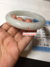 Load image into Gallery viewer, 56.8mm Certified Type A 100% Natural sunny green/white Jadeite Jade bangle BP50-3874