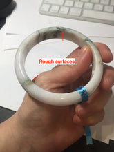 Load image into Gallery viewer, 59.4mm Certified 100% natural type A fresh green white jadeite jade bangle F121-9545