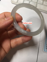 Load image into Gallery viewer, 52.8mm Certified 100% Natural light smoky lavender/soft pink gray(烟紫) nephrite jade bangle HN140-3592