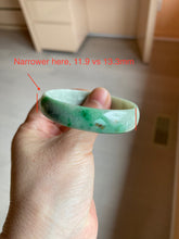 Load image into Gallery viewer, 52.5mm certified 100% natural Type A sunny green red yellow thin jadeite jade bangle GL19-1-4129
