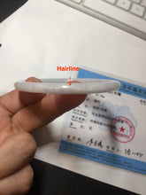 Load image into Gallery viewer, 58mm certified 100% natural type A light green/purple/white slim round cut jadeite jade bangle BN50-3117