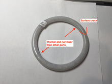 Load image into Gallery viewer, 65.2mm Certified type A 100% Natural light purple white round cut Jadeite bangle J142-(1937)